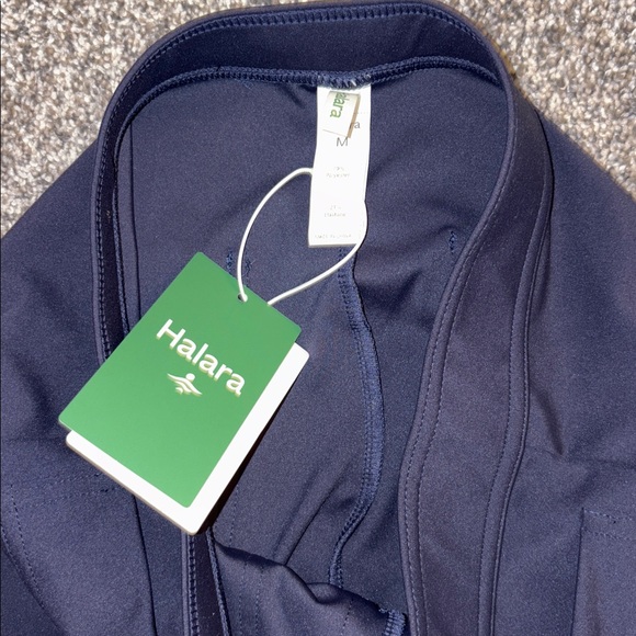 Halara High Waisted Button Multiple Pockets Straight Leg Casual Pants in Navy - Picture 6 of 7